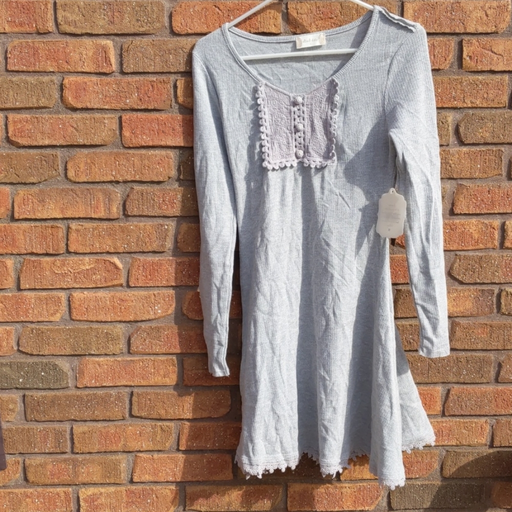 Altar'd state long sleeve grey dress